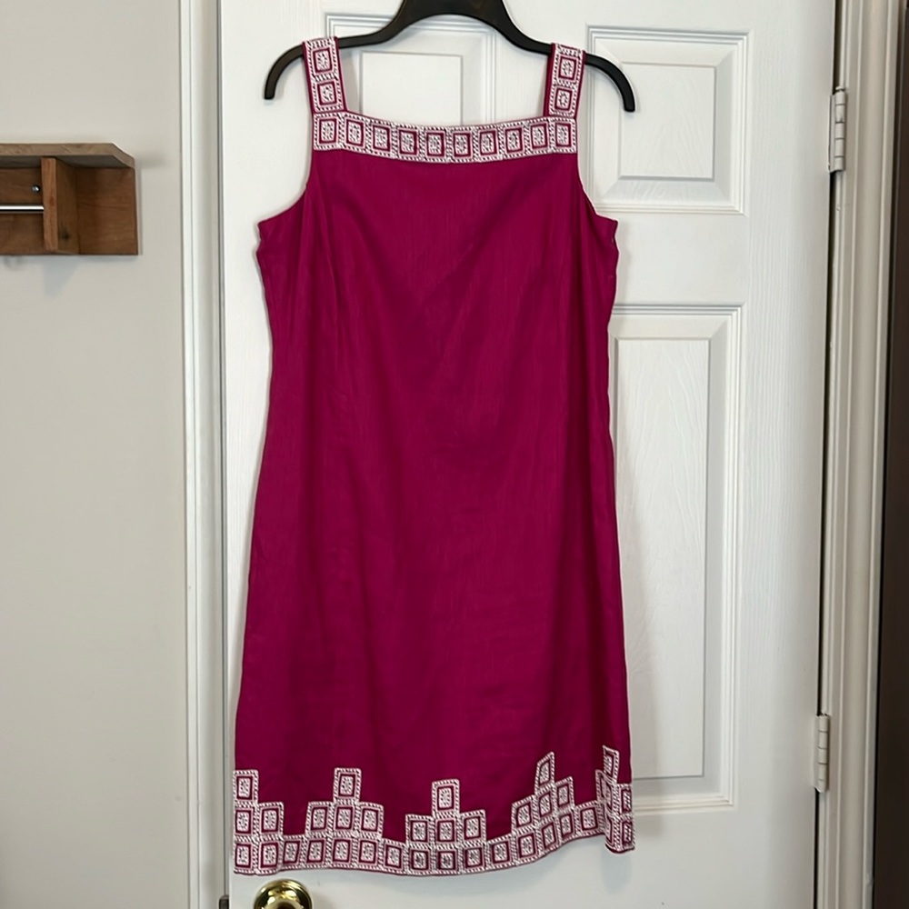 Beaded pink sheath dress